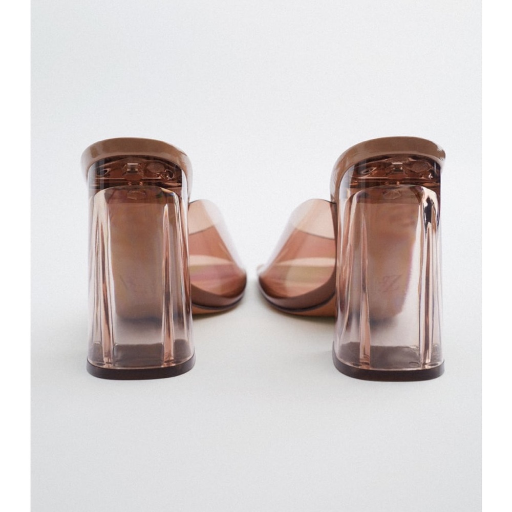 NWT ZARA VINYL SANDALS - Picture 4 of 5